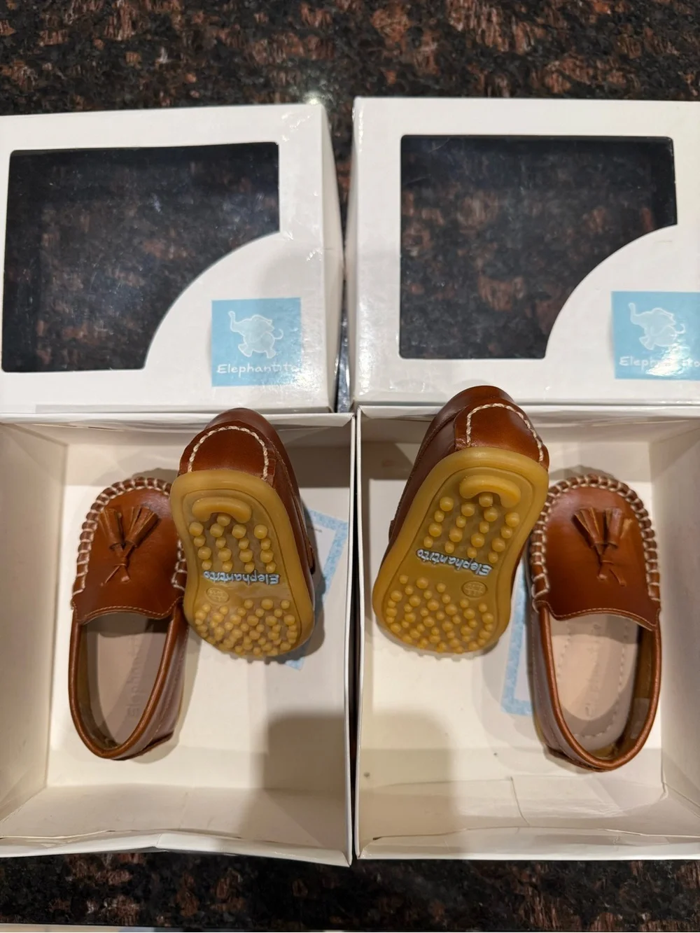 Little Kids Brown ELEFANTITO Tassel Loafers - Slip-on